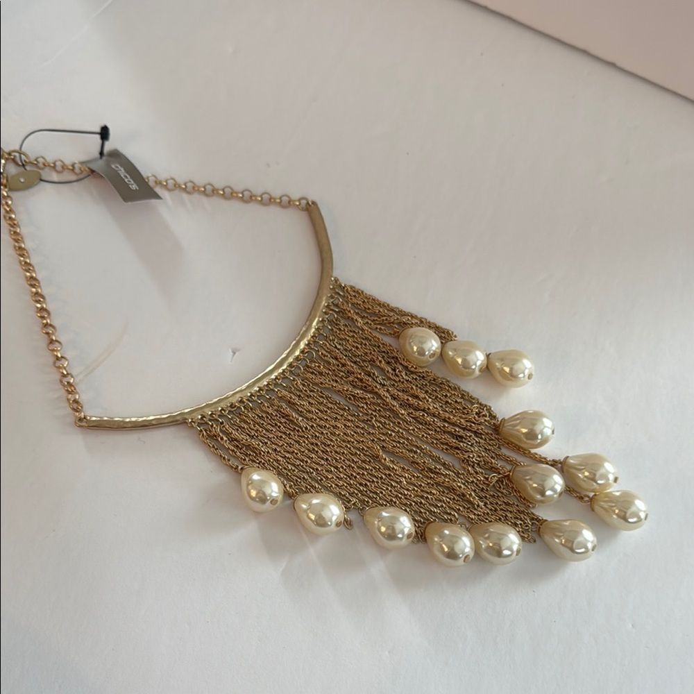 NWT CHICO Elegant Gold and Pearl Necklace - Picture 9 of 12